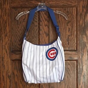 Chicago Cubs pinstripe jersey crossbody bag